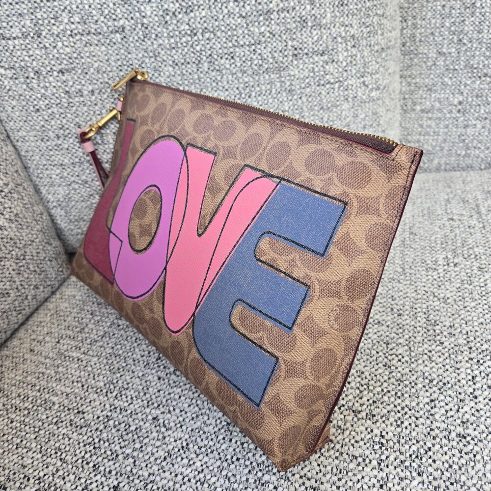 Coach Charlie Pouch In Signature Canvas - Picture 6 of 16